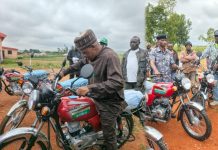 Insecurity: Riyom Council Chairman Donates 40 New Zalfa Motorcycles Security Agencies, Traditional Rulers & Others